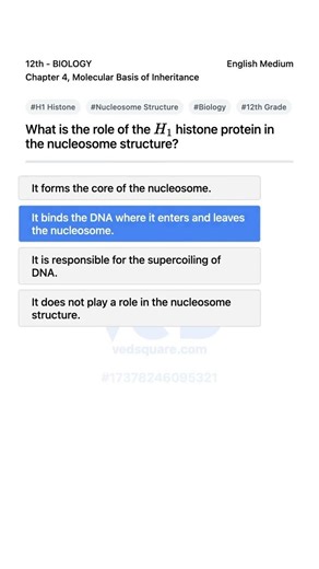 Role of H1 Histone in Nucleosome Structure Biology 12th