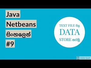 Java in Sinhala 9 With Netbeans - Store Data in Text Files
