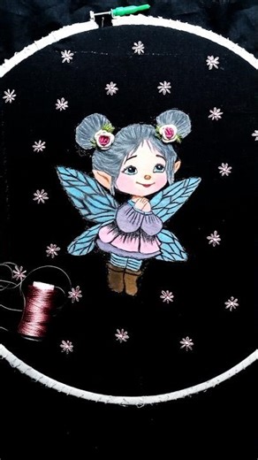 embroidery bag fevicryl painting 🪡🖌️❤️🌼#embroidery #painting #bag