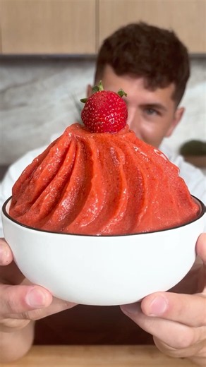 3 Ingredient Strawberry Sorbet