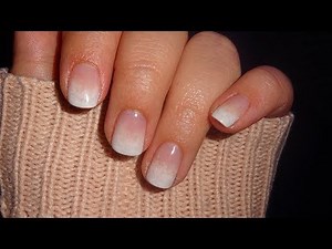 shellac babyboomer auf Natur-Nägeln tutorial | natural nails white gradient | gel polish