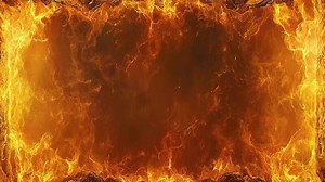 Fiery animation background. Glowing flames in motion.