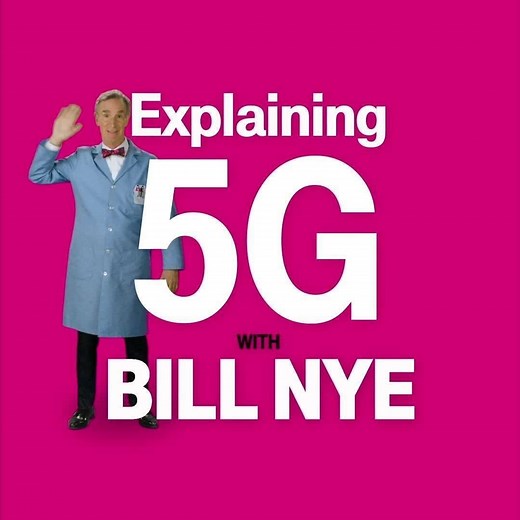 Our 5G likes to travel… far! No other 5G signal out there goes farther. Bill Nye The Science Guy approved 👍 | T-Mobile