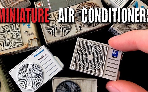 【局部精琢（微型空调）——逼真的迷你空调制作方法】【中字】【Smol World Workshop】