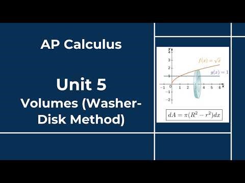 AP Calculus - Unit 5 - Lesson 3 - Volumes (Washer-Disk Method)