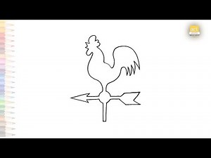 Weather vane drawing template | Easy Art sketches | How to draw Weather vane step by step #artjanag