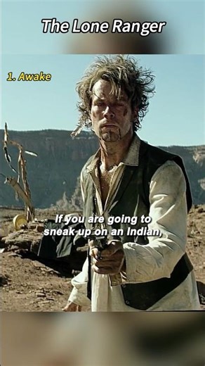 John wakes up, Tonto catches him sneaking a gun 😂 The Lone Ranger 2013