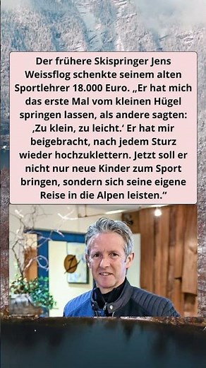 Jens Weissflog: „18.000 Euro für den Lehrer, der mich fliegen ließ“