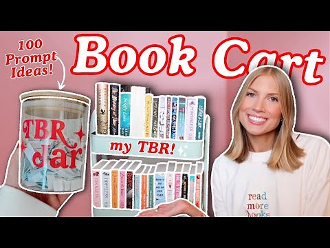 Build & Organize My New Book Cart (TBR Cart) With Me + Making a TBR Jar with 100 Prompt Ideas! 💡📚🫙