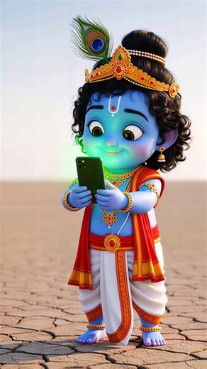 Krishna ji Was Doing Stunts To Upload his Video #krishna #ai #funny #shorts