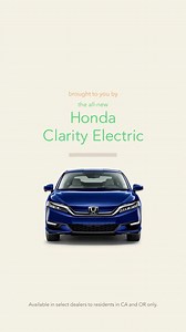 183K views · 817 reactions | Caring for tomorrow is as easy as ABC when you drive the all-new, zero-emission Honda Clarity Electric. Let’s start at the top: “A” is for all of us adoring our atmosphere. | Honda | Facebook