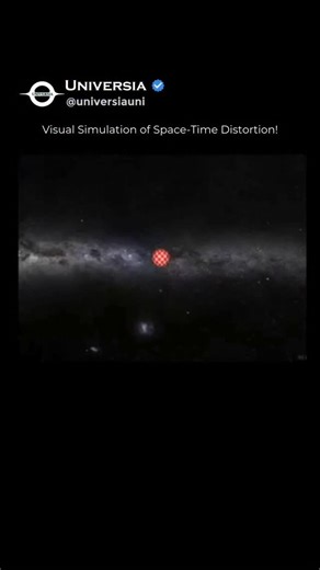 ᴜɴɪᴠᴇʀsɪᴀ on Instagram: "🌀 This is what space-time distortion looks like! What you're seeing is a visual simulation of how massive objects like black holes warp the fabric of space-time. This distortion bends light around them, creating phenomena like gravitational lensing, where background stars appear curved or duplicated. 🌌 🧠 Einstein’s theory of general relativity predicted this over a century ago and simulations like this help us visualize the invisible! 🎥 Note: This is a simulated visu