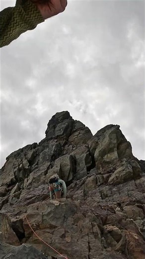 AJ on Start of the climb, summit block 4K. #climbing #beautiful #mountains #adventure