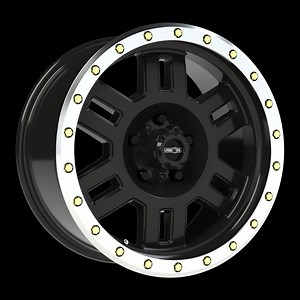 Vision Off-Road Jeep Gladiator Manx Gloss Black Machined Lip Wheel; 18x9; 18mm Offset 398-8973GBML18 (20-26 Jeep Gladiator JT) - Free Shipping