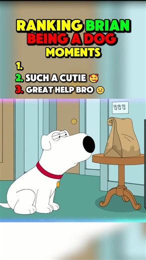 Ranking Brian Being a Dog Moments #familyguy