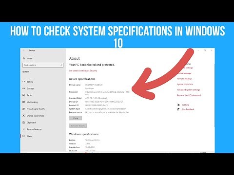 How To Check PC Specs in Windows 10 | Check Laptop or Computer Specifications in Windows 10