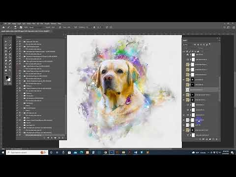 Easy Pet Watercolor Painting Photoshop tutorial
