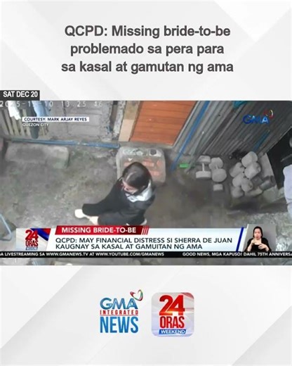 QCPD - Missing bride-to-be problemado sa pera para sa kasal at gamutan ng ama | 24 Oras Weekend
