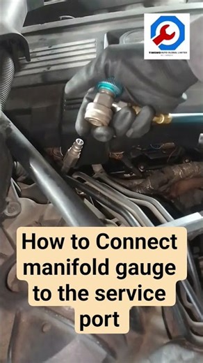 How to Connect a manifold guage to AC line #acrepair #manifold #guage