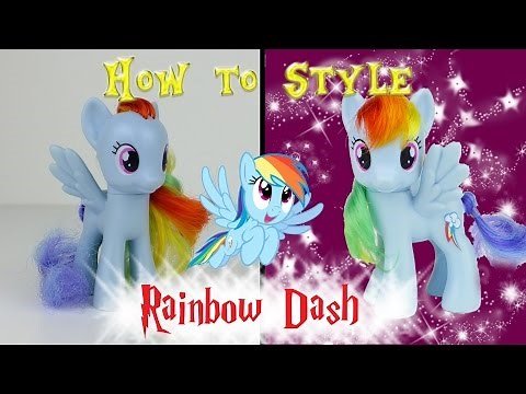 MLP Rainbow Dash Hair Styling Tutorial -- MLP Custom