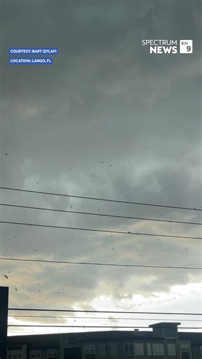 Strong storms moved through Pinellas County just a little bit ago. Here's video shared with us of a swirl in the sky and debris flying just near 66th St. in Largo. Track the storms with Klystron 9 -> baynews9.com/radar Courtesy: Bart Qylafi | Spectrum Bay News 9