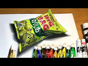 ポテトチップスを描くPainting of potato chips.