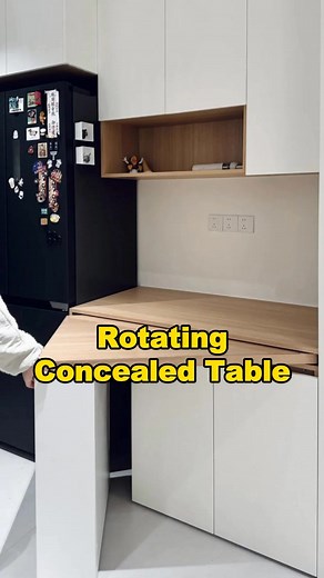 2.4M views · 15K reactions | Hidden telescopic table. #aleadhome #highendcustom #highendprojects #cabinet #cabinets #customkitchencabinets #balcony #cabinetdesign #interiordesign #kitchenrenovation #storagesolutions #furnituredesign #diy #love #art | Alead Kitchen & Wardrobe Custom | Facebook