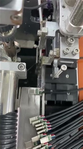 Mobile phone data cable production process good tools and machinery make the job - easy#shortsfeed