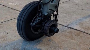 Plane loses tire during takeoff