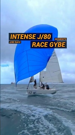 Aggressive J/80 Race Gybe: Clean Turn, Slow Fill