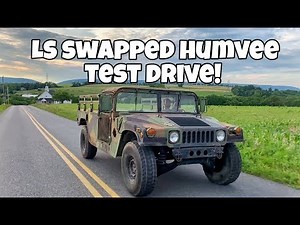 Chevy LS V8 swapped Humvee test drive video.