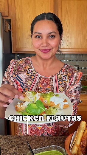 Authentic Chicken Flautas Recipe with Flour Tortillas