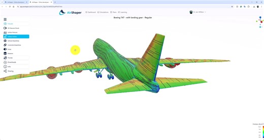 LearnSOLIDWORKS.com on Instagram: "✈️ Comment “747” to explore this project + get free access to the SOLIDWORKS Boeing 747 course! Over the past weeks, I teamed up with Wouter Remmerie, CEO of @airshaper.cfd , to try something fun: 👉 What happens if you load a full SOLIDWORKS Boeing 747-8 into AirShaper CFD and run a complete aerodynamic simulation? So we did exactly that. We exported the 747-8 as an STL, uploaded it to AirShaper, and ran two simulations: • Landing gear retracted • Landing gear