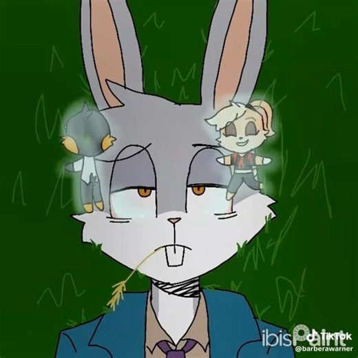 Bugs Bunny Is Laying Down With Her Head And Daffy Duck And Lola Bunny Is Running On The Green Grass.