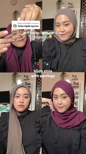 Simple Daily Look Pashmina Tutorial | Hijab with Earrings