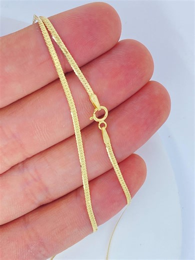 14K Solid Gold 1.25mm 1.5mm Herringbone 14k Chain Necklace, Solid 14K Liquid Gold Chain Herringbone Chain 14inch 16inch 18inch Trending 14K - Etsy