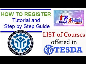 TESDA FREE COURSE Easy step How to enroll online
