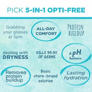 Need a solution to clean & help contact lenses that feel dry? Pick OPTI-FREE Puremoist, our exclusive 5-in-1 contact lens solution. Experience hydration & disinfection with OPTI-FREE Puremoist: https://bit.ly/3ZO4IpP #OPTIFREE #ContactLenses #EyeCare #ContactLensCare | OPTI-FREE®