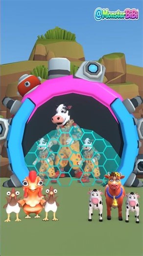 Cows dancing to chicken music is really cool.#cow #chicken #funny #shots