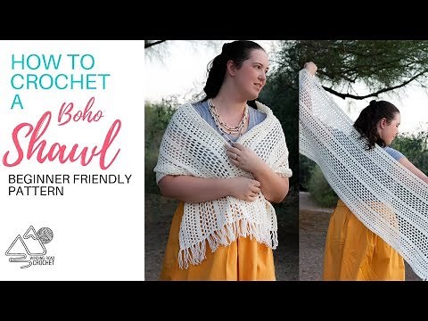 How to Crochet A Boho Shawl Beginner Friendly Pattern