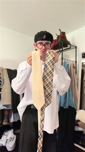 Tutorial for the double tie🫡✨ #fashion #menswear #doubletrouble #howtotie #fyp