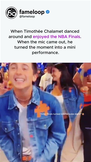 Timothée Chalamet Dances and Sings at the NBA Finals | Unexpected Celebrity Moment #shorts