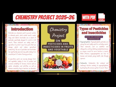 Chemistry Project Class 12th 2025-26 || Pesticides and Insecticides in Fruits and Vegetables || PDF