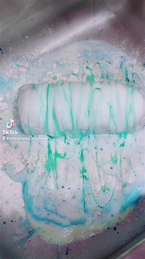 Idk but I think am obsessed do y’all want to see more #powderplayoverloads #cleantok #fyp #foryou #mixingchemicals #asmrsounds #fypシ #fy