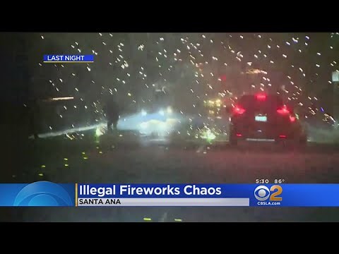 Illegal Fireworks In Santa Ana Cause Combat-Like Atmosphere