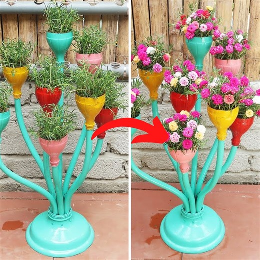 Grow Multiple Flowers in This Creative Recycled Plastic Garden | Diy Garden World