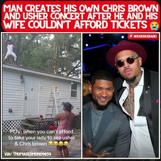 MAN RECREATES CHRIS BROWN & USHER CONCERT AFTER HE AND HIS WIFE CAN’T AFFORD TICKETS!