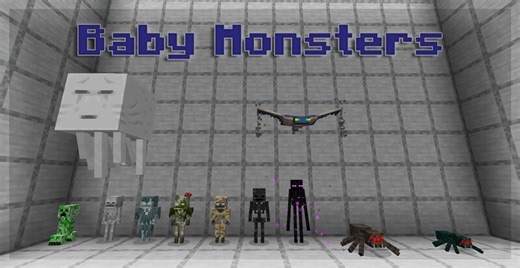 Baby Monsters Minecraft Data Pack