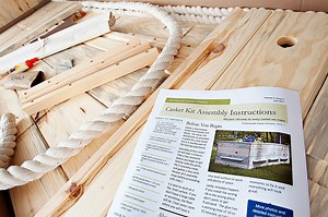 A build-your-own casket kit