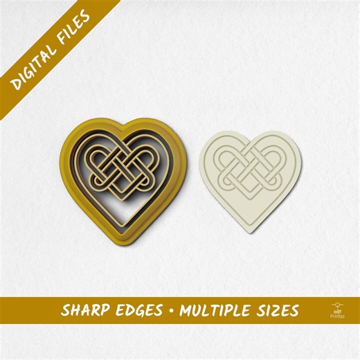 Celtic Love Knot Polymer Clay Cutter | Digital STL Files | 9 Sizes - Etsy